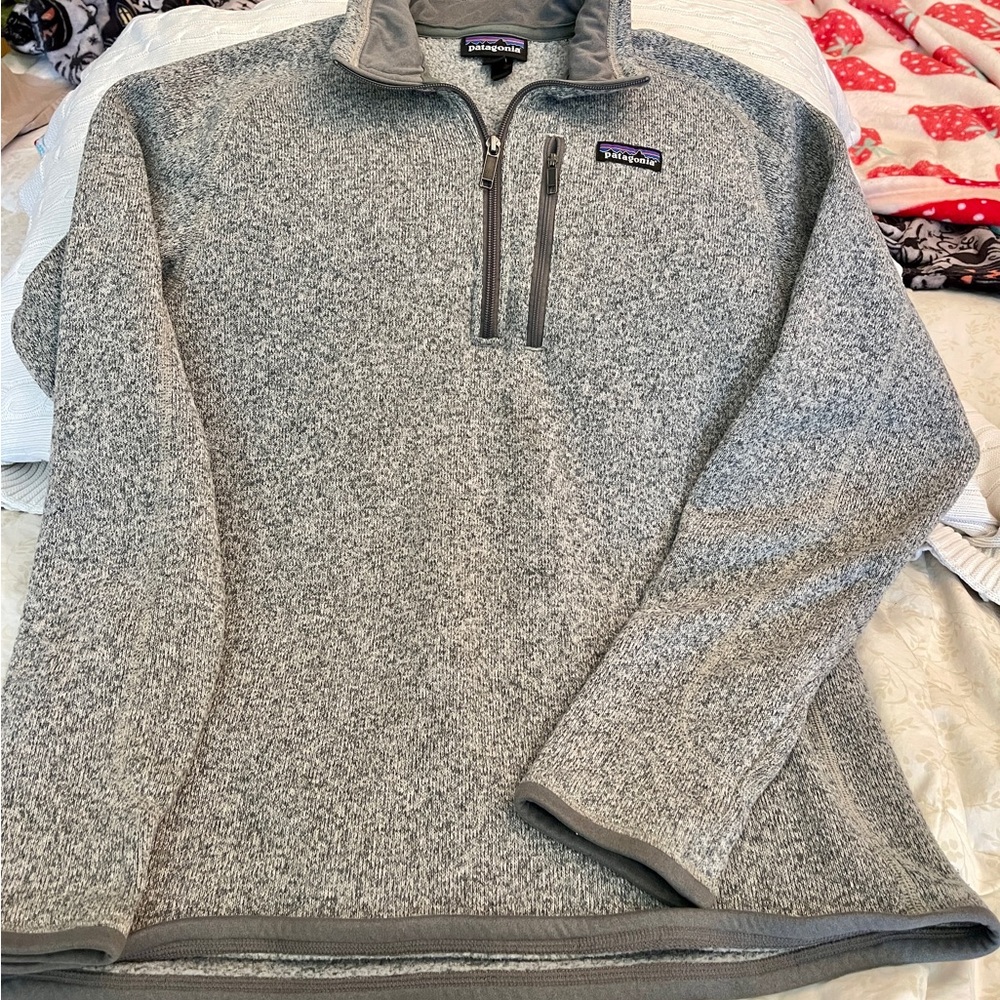 Patagonia Men's Zip-Up Sweater in Heather Gray